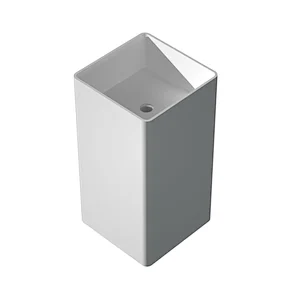 ENSLI - Freestanding Pedestal Bathroom Artificial Sinks Solid surface pedestal basin